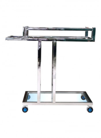 Silverstar Serving Trolley Silver 79x76x45centimeter