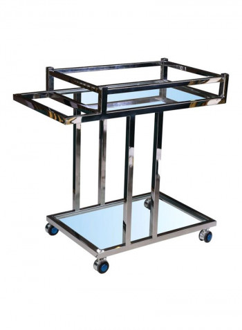 Silverstar Serving Trolley Silver 79x76x45centimeter