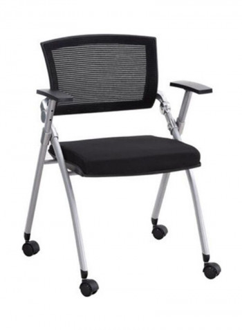 Office Conference Chair with Tablet White/Black
