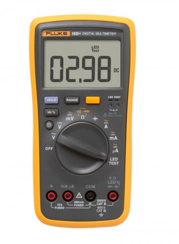 AC/DC Voltage Resistance Capacitance Universal Meter Orange & Black 20.8 x 5.5centimeter