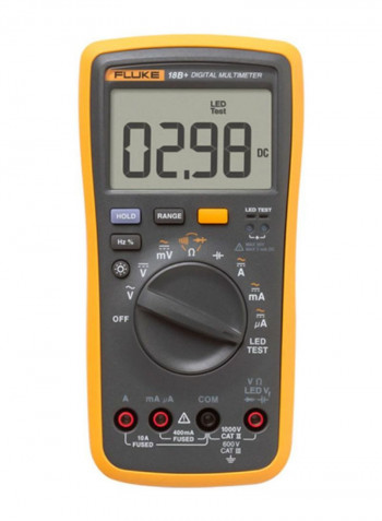 AC/DC Voltage Resistance Capacitance Universal Meter Orange & Black 20.8 x 5.5centimeter