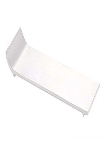 12-Piece Porcelain Flat Tray White 12x3.75x1.25inch