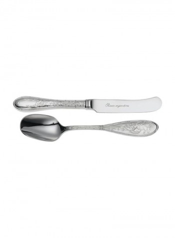 5-Piece Stainless Steel Flatware Set Silver
