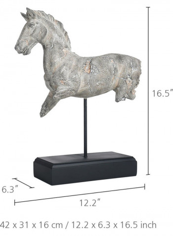 Incomplete Horse Sculpture Dark Gray 2.55kg