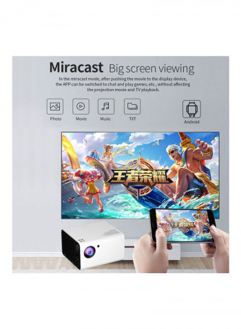 T10 Full HD LED Home Projector PAS0760US-1 White/Black