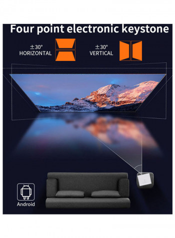 T10 Full HD LED Home Projector PAS0760US-1 White/Black