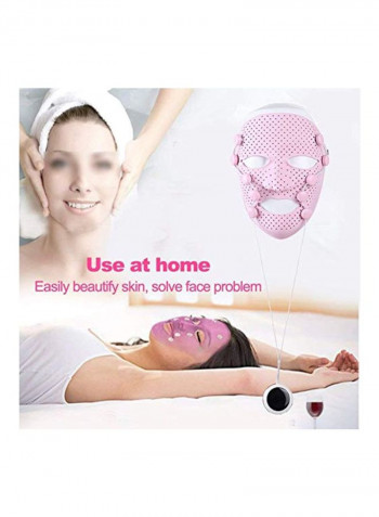3D Magnetic Vibration Massager Mask Pink