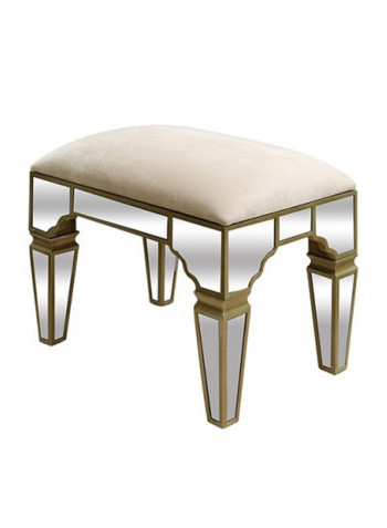 Dresser Stool Silver/Green/White 57 x 40 x 50centimeter