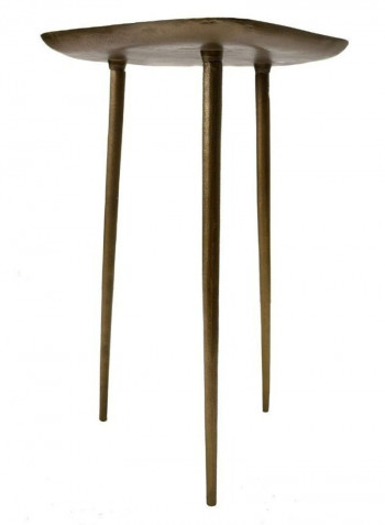 Leaf Pattern Side Table Brass