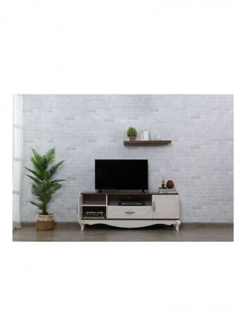 Aquarius TV Unit White/Brown