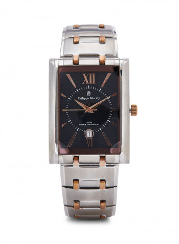 Water Resistant Stainless Steel Analog Wrist Watch Pair
