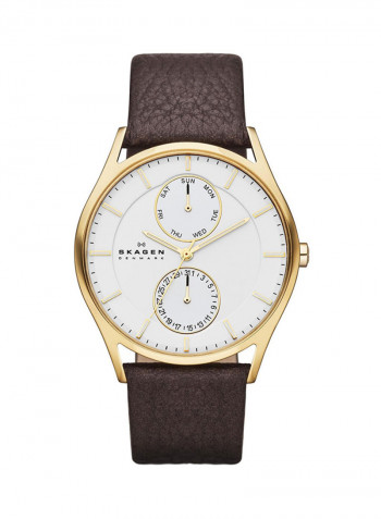 Men's Leather Analog Watch SKW6066