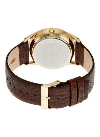 Men's Leather Analog Watch SKW6066