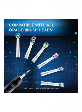 Electric Toothbrush With 3 Replacement Brush Heads Black/White/Green