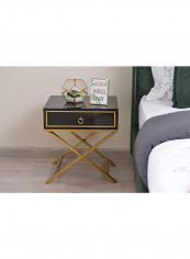 Realyn Night Stand Black/Gold 41x55x50cm reviews Realyn Night Stand Black/Gold 41x55x50cm