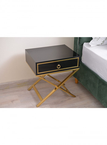 Realyn Night Stand Black/Gold 41x55x50cm