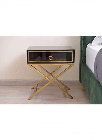 Realyn Night Stand Black/Gold 41x55x50cm