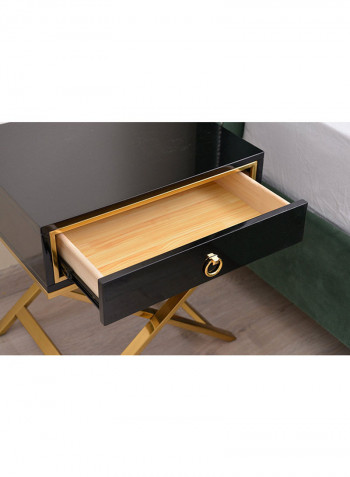 Realyn Night Stand Black/Gold 41x55x50cm
