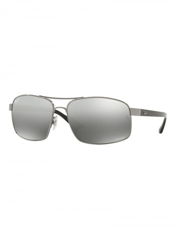 Men's UV-Protection Square Sunglasses - Lens Size: 62 mm