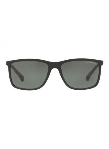 Men's UV-Protection Rectangular Sunglasses - Lens Size: 58 mm