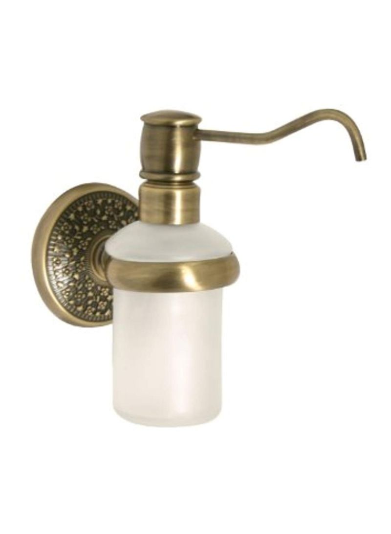 Monte Carlo Collection Wall Mounted Soap Dispenser Gold/Clear 5ounce