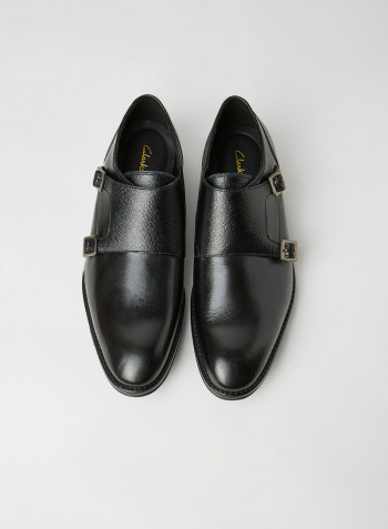 Citi Stride Monk Leather Shoes Black