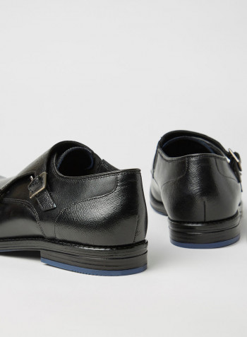 Citi Stride Monk Leather Shoes Black