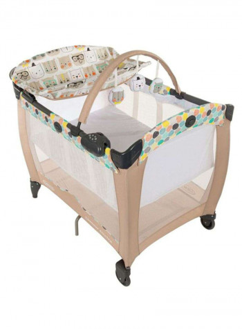 Pack N Play Contour Electra Travel Cot - Beige/White/Black