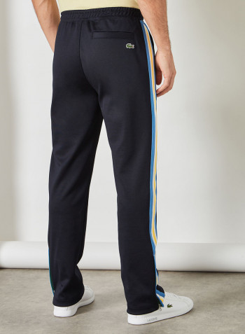 Contrast Side Stripe Track Pants Navy