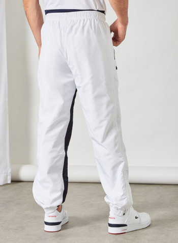 Lightweight Contrast Stripe Track Pants White