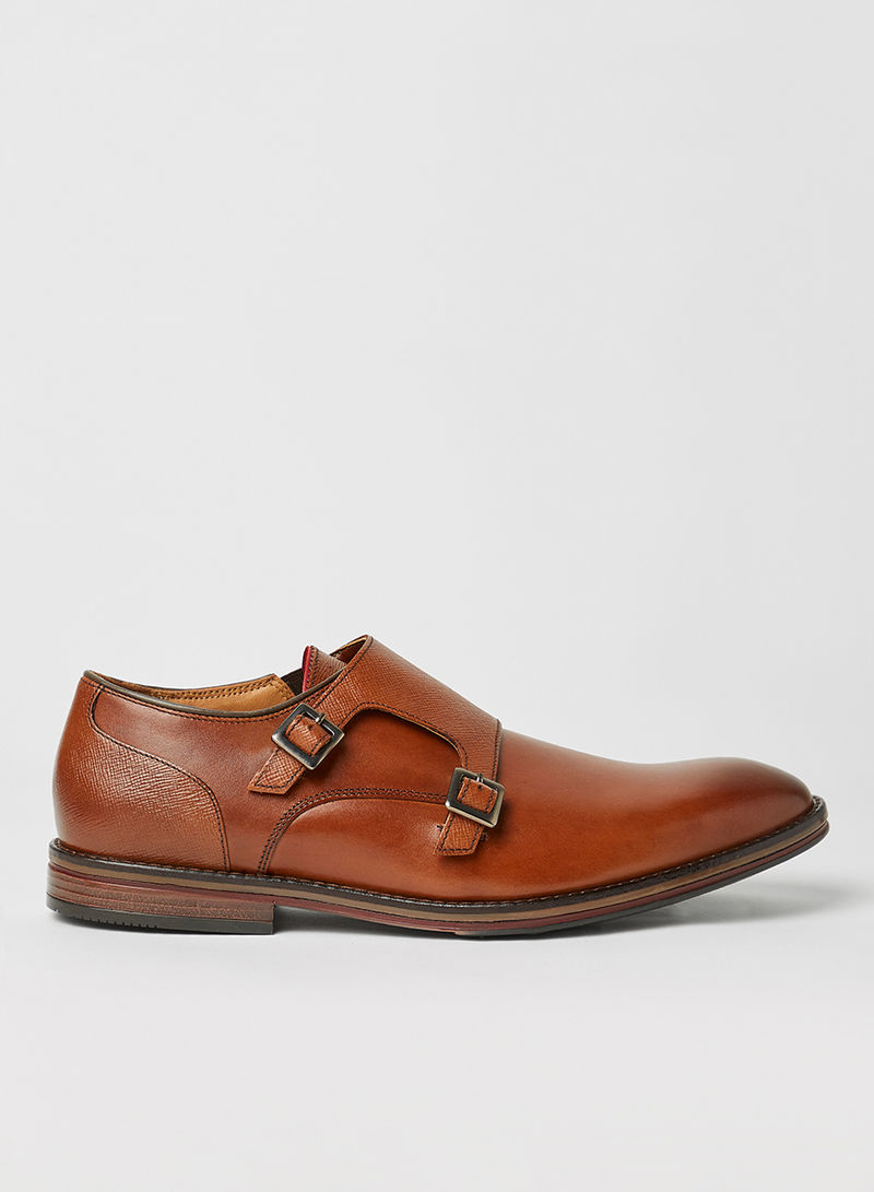 Citi Stride Monk Leather Shoes Brown