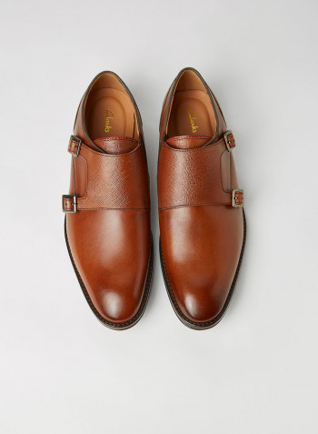 Citi Stride Monk Leather Shoes Brown