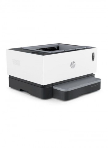 Never Stop LaserJet 1000W Wireless Capability Laser Printer,4RY23A White/Grey