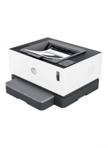 Never Stop LaserJet 1000W Wireless Capability Laser Printer,4RY23A White/Grey