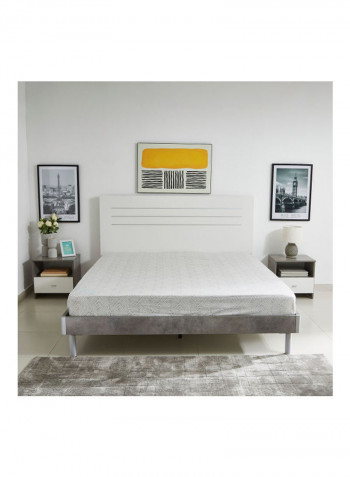 Patara King Bed White/Grey