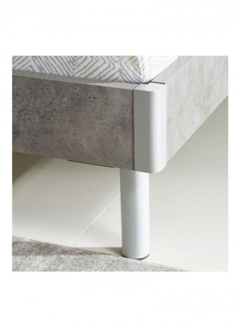 Patara King Bed White/Grey