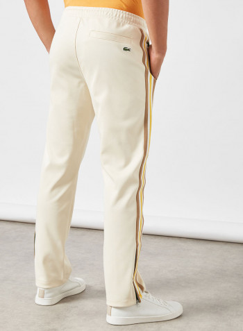 Heritage Contrast Bands Track Pants Beige/Yellow/Brown