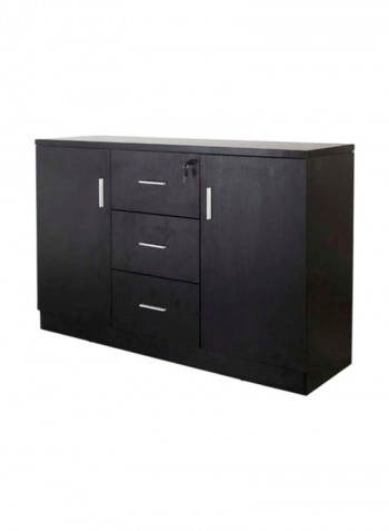 Tough Wooden Storage Cabinet Black