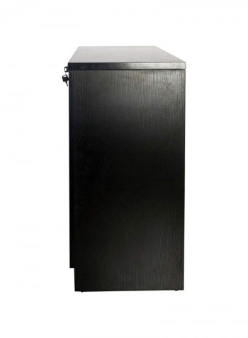 Tough Wooden Storage Cabinet Black