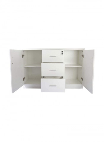 Tough Wooden Storage Cabinet White