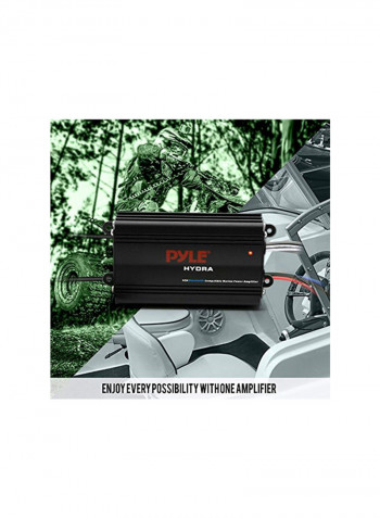 4-Channel Bridgeable Marine Amplifier PLMRMB4CB Black/Red
