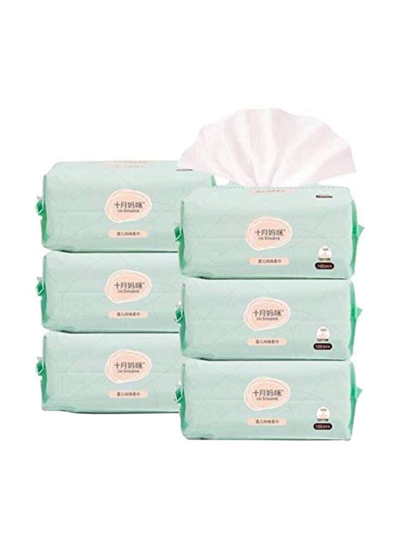 Pack of 6 Baby Wipes Value Box, 100 Count
