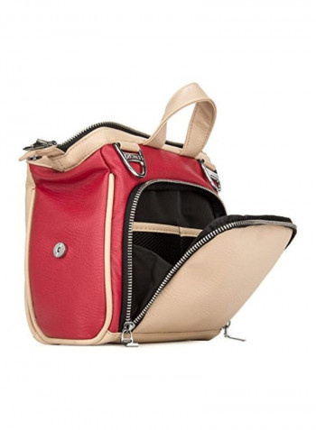 Protective Crossbody Shoulder Bag For Canon Powershot EKPH 160 Digital Camera Red/Beige