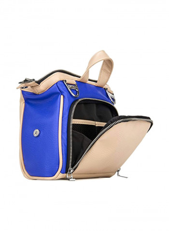Protective Crossbody Bag For Fujifilm FinePix X-Pro2 / X-E1 / X-T1 / X-Pro1 / S6000fd SLR Camera Case Blue/Beige