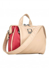 Crossbody Shoulder Bag For Canon PowerShot S710 Red/Beige