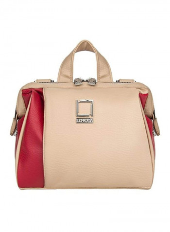 Crossbody Shoulder Bag For Canon PowerShot S710 Red/Beige