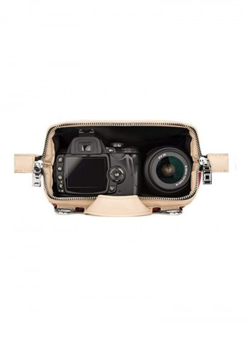 Crossbody Shoulder Bag For Canon PowerShot S710 Red/Beige