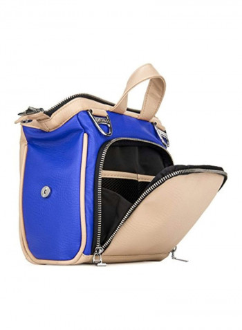 Protective Crossbody Shoulder Bag For Casio Exilim EX-F1 Digital Camera Blue/Beige