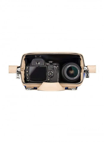 Protective Crossbody Shoulder Bag For Casio Exilim EX-F1 Digital Camera Blue/Beige
