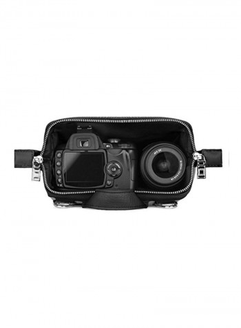 Protective Crossbody Shoulder Bag For Nikon Coolpix S33 Digital Camera Grey/Black
